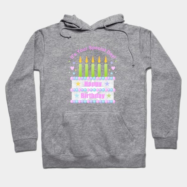 Happy Birthday Cake Hoodie by Dale Preston Design